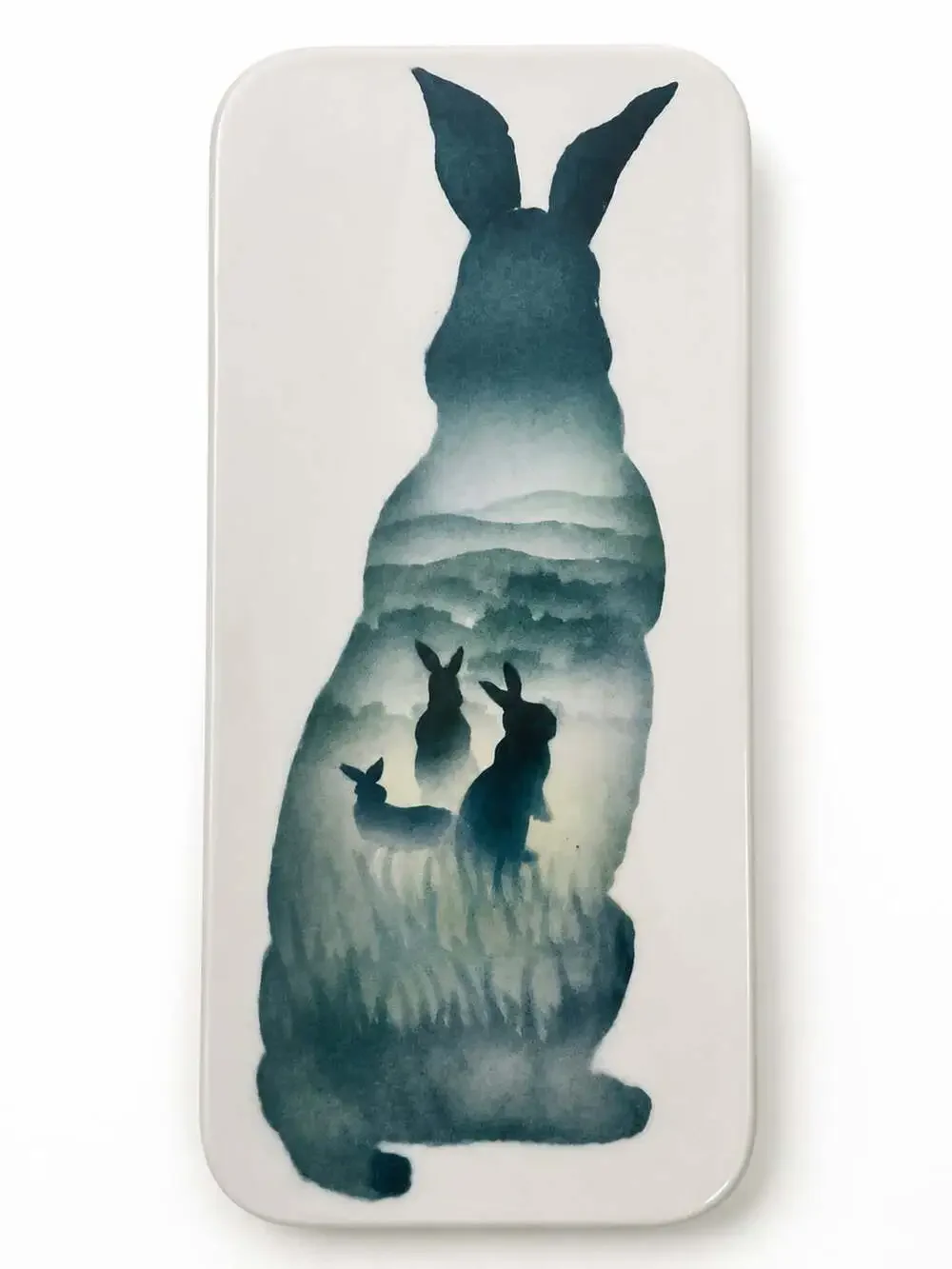 David and Suzanne Enna Oregon Art Pottery Decorative Rabbit Plaque